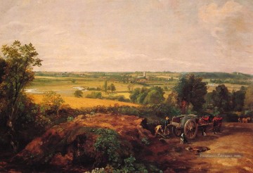 Vue de Dedham romantique John Constable Peinture à l'huile